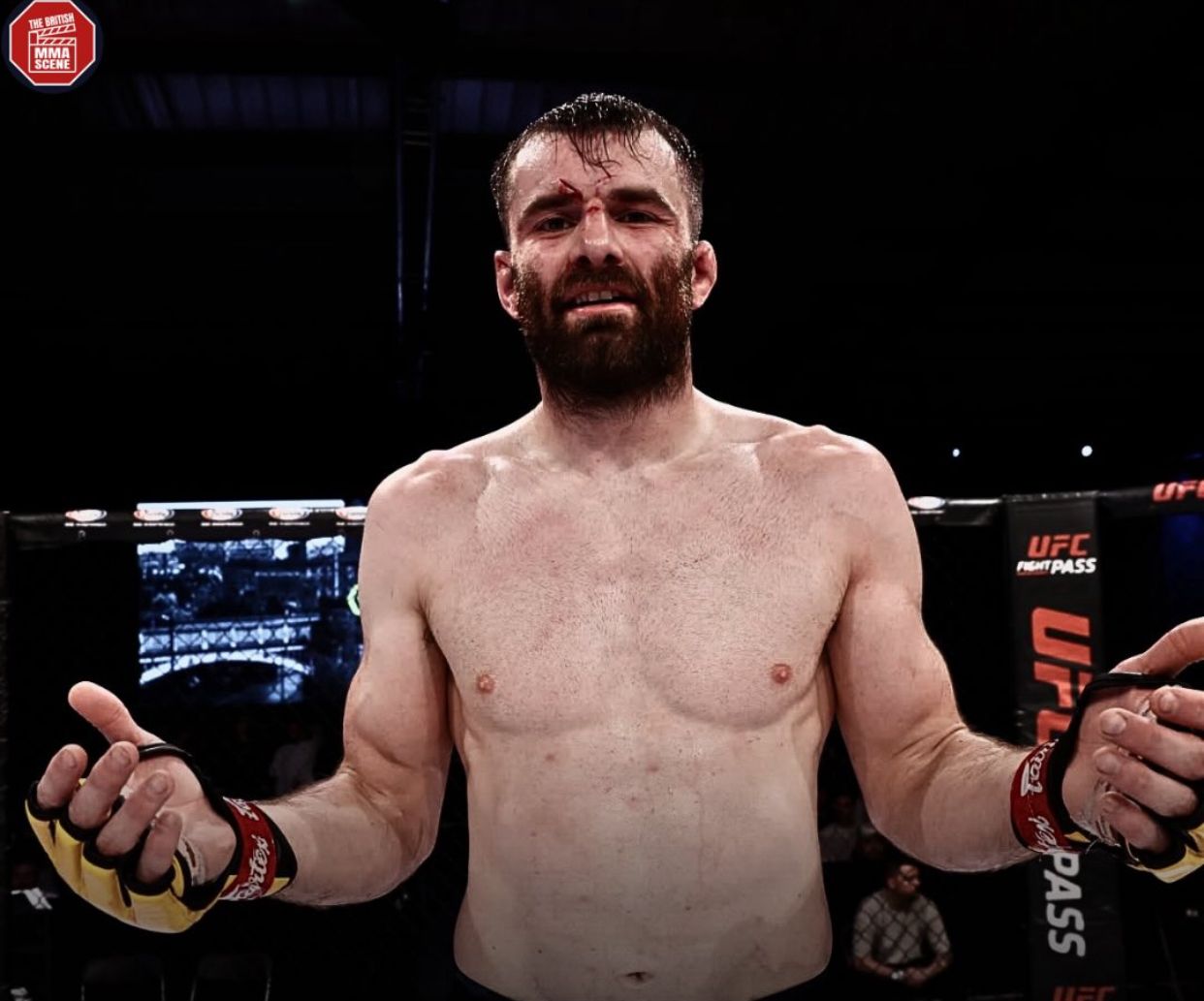 George Smith in the cage after a fight